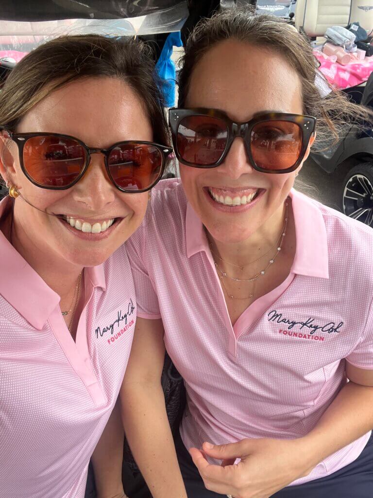 Megan Gregg and coworker at Mary Kay Ash Foundation Charity Golf Tournament