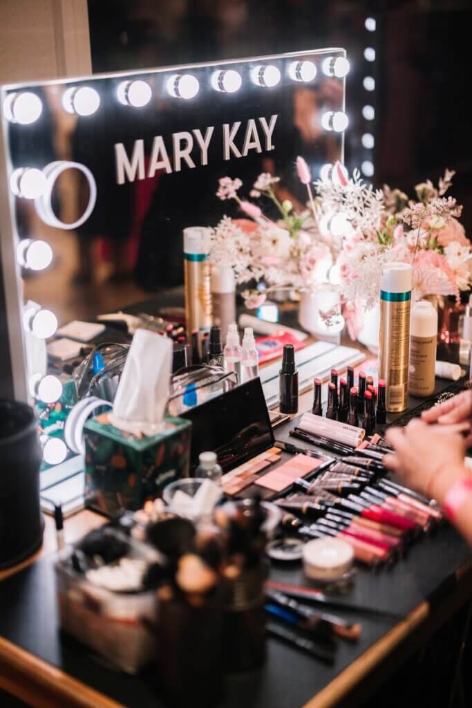Mary Kay makeup counter at Cattle Baron's Ball