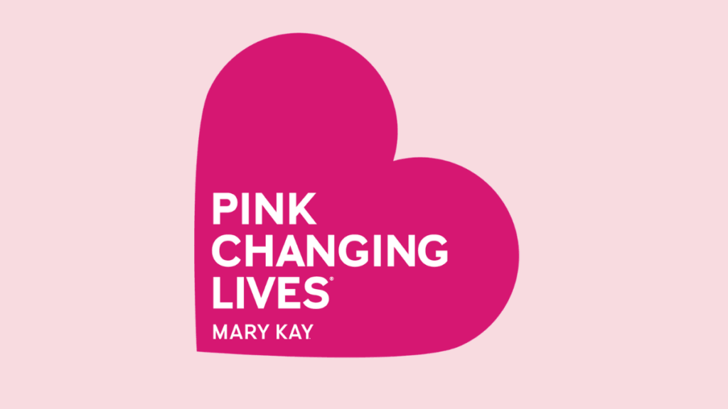 Pink Changing Lives Mary Kay logo on pink background
